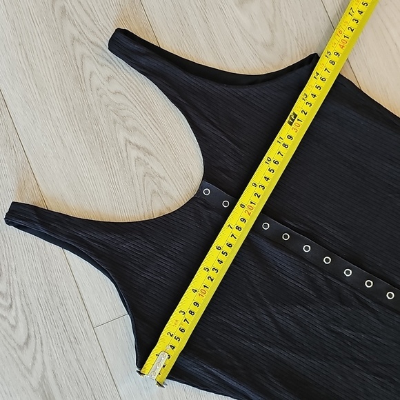 LucyLove Snap It Up Button Down Ribbed Bodycon Sleeveless Dress Small - Picture 5 of 15